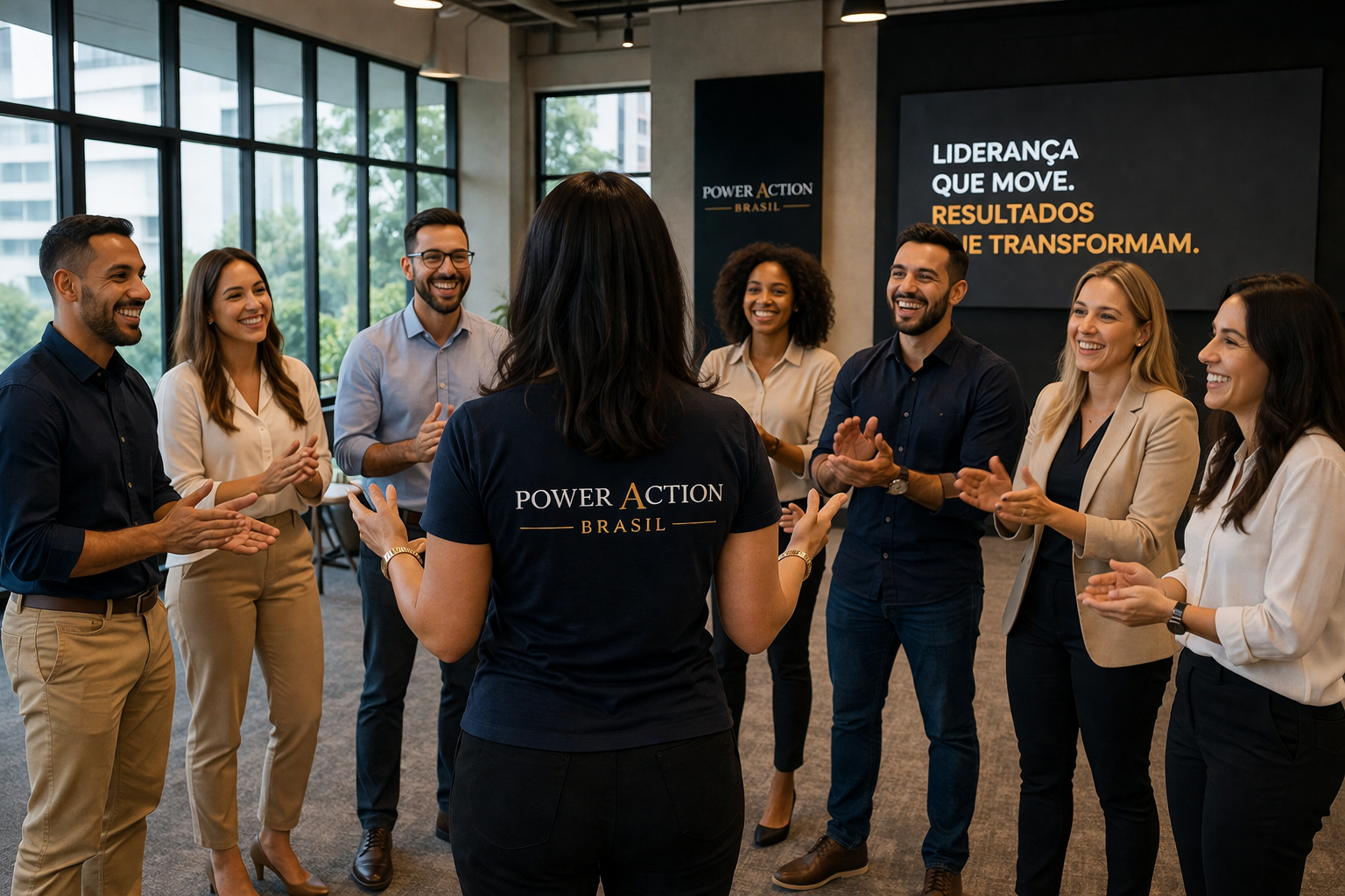 Participantes de um programa presencial da Power Action Brasil